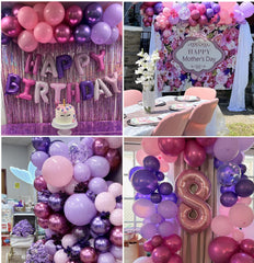 Roimylie 12-inch latex balloons suitable for easy air or helium filling.