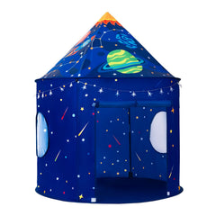 ROIWUIE rocket space ship tent for kids, ideal for imaginative adventures indoors.