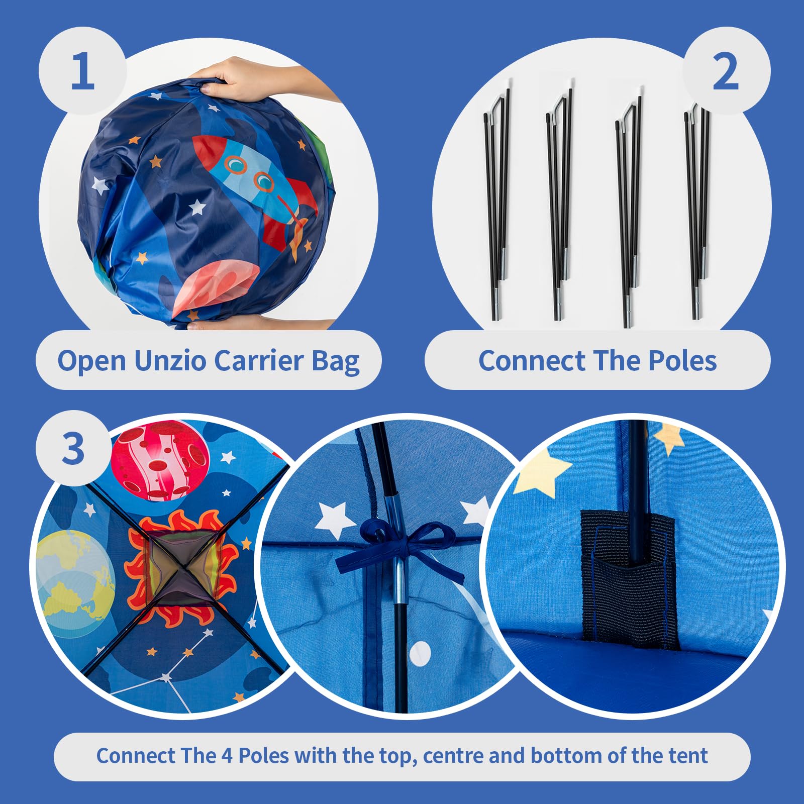 ROIWUIE PP-wrapped poles enhance safety during active play.