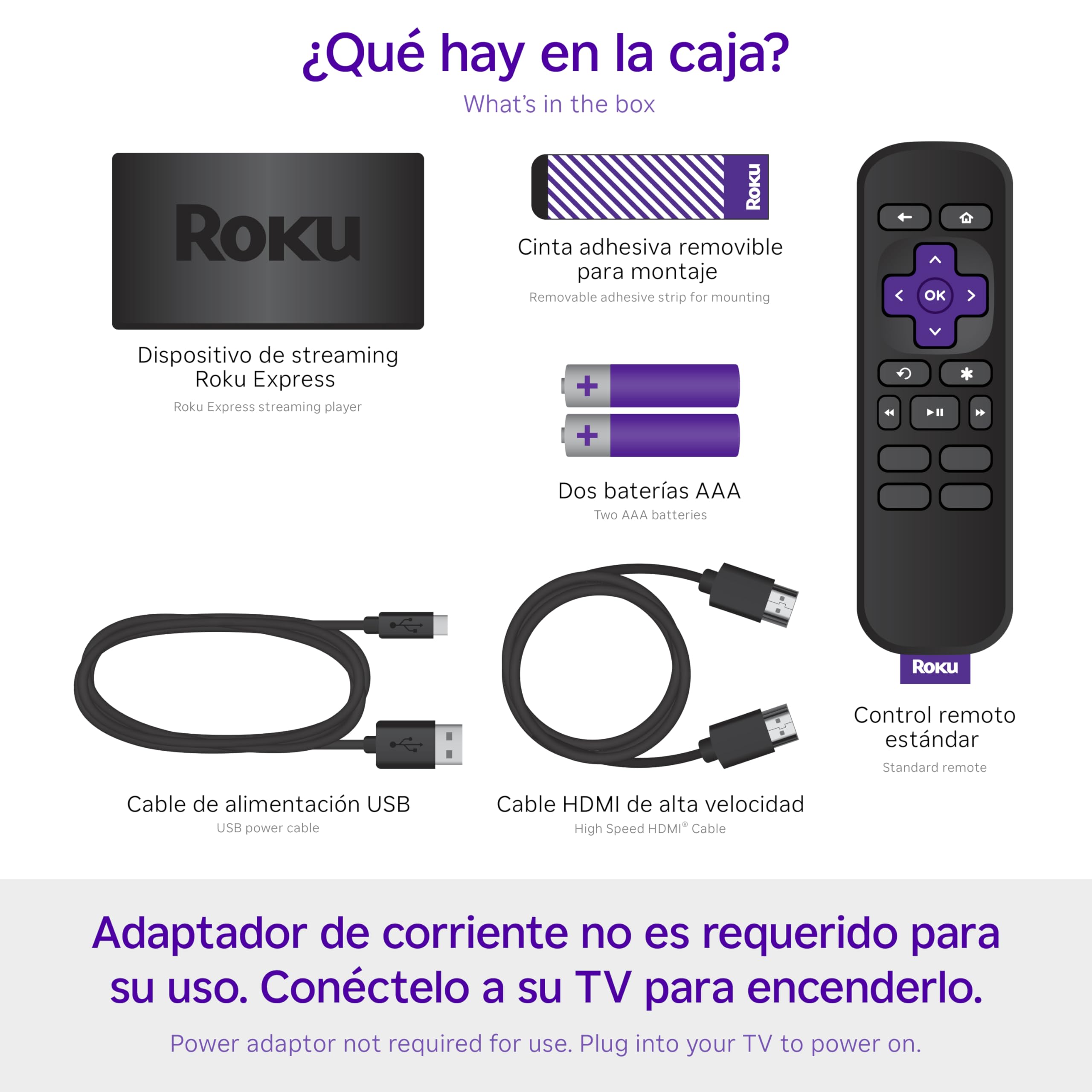 Roku Express voice assistant compatibility supports hands-free control.