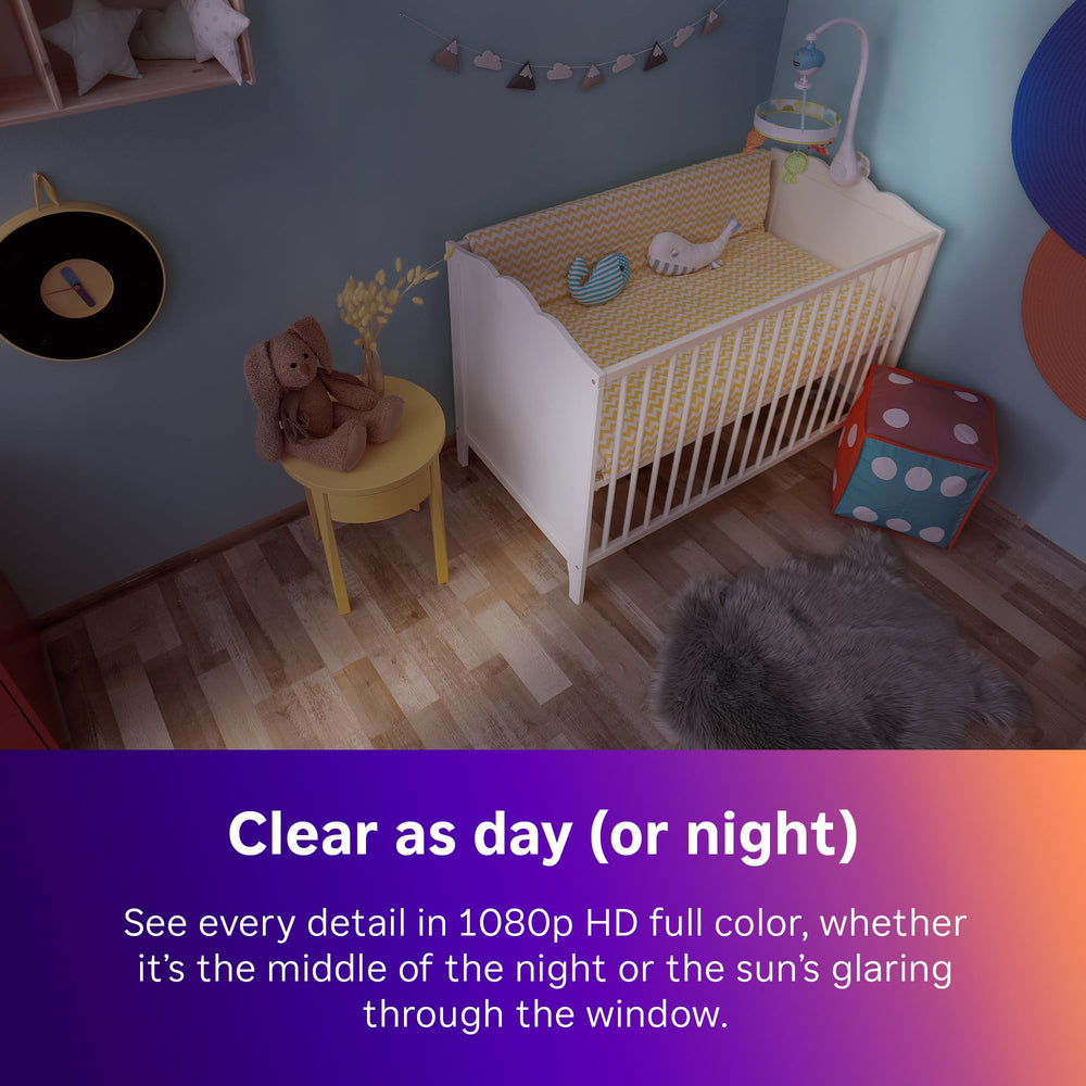 Roku Indoor Camera 2-Pack night vision view with 1080p color clarity in low light