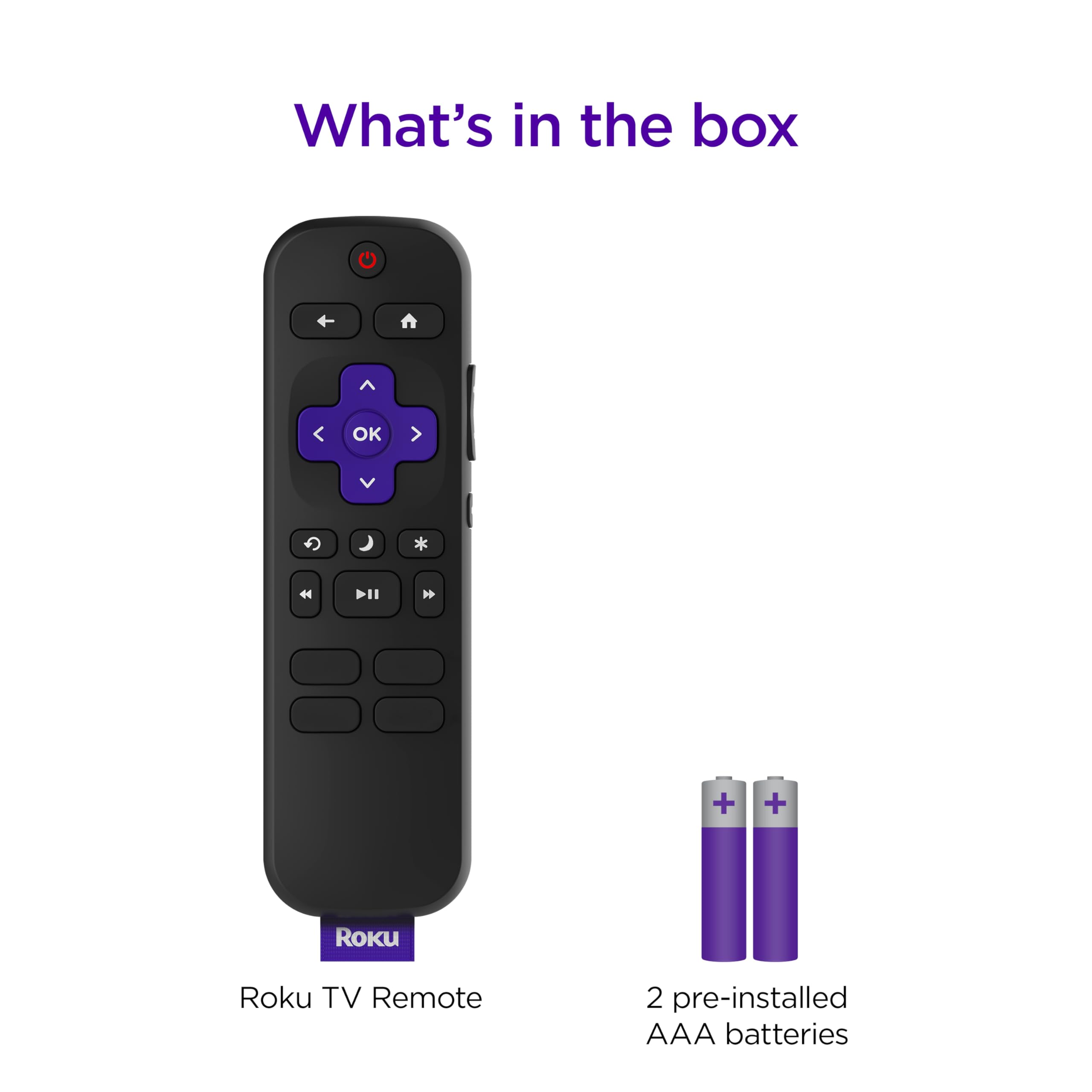 Roku remote volume and mute buttons for easy TV control.