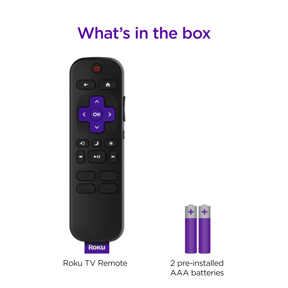 Roku remote volume and mute buttons for easy TV control.
