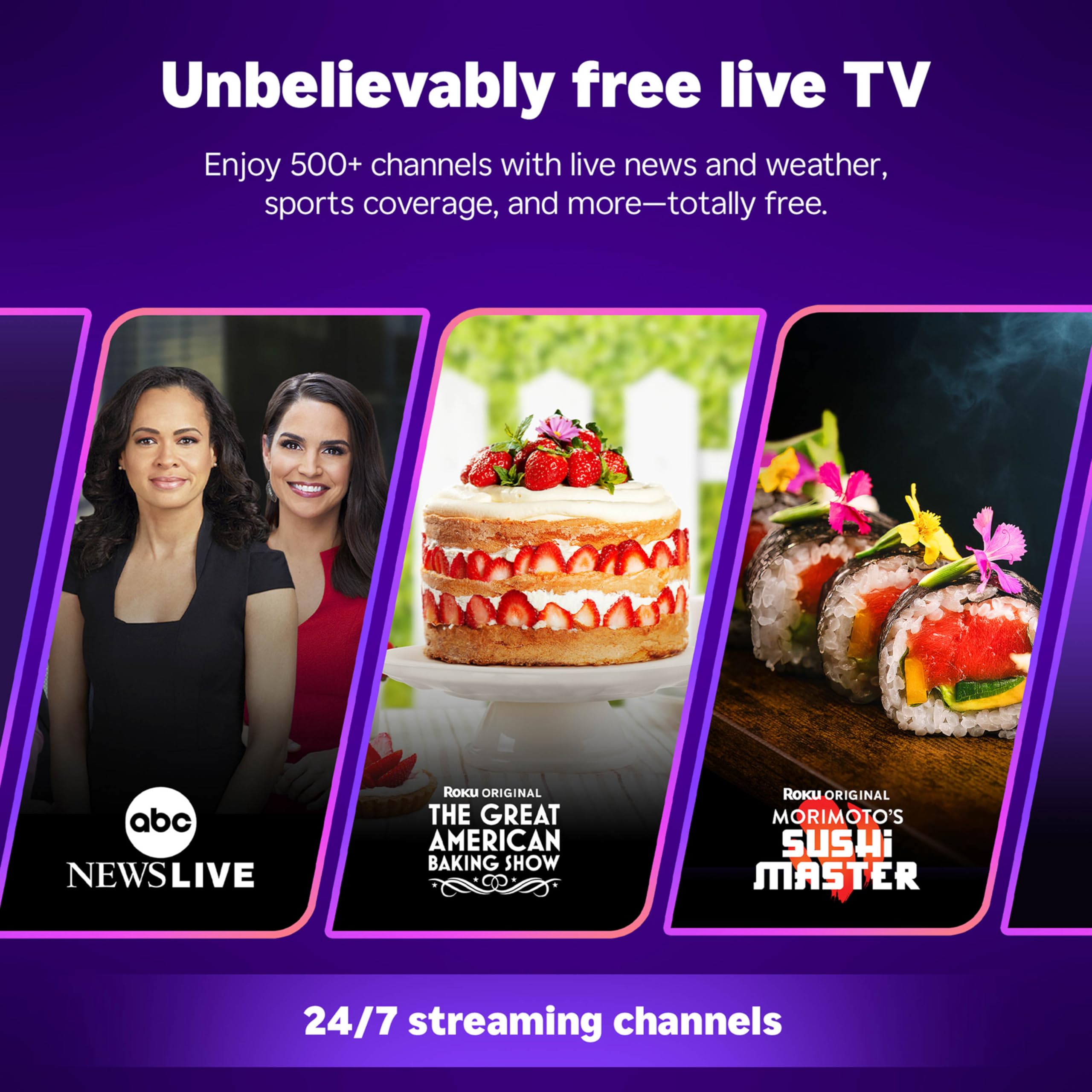 Roku Streaming Stick Plus home screen keeps favorites front and center.