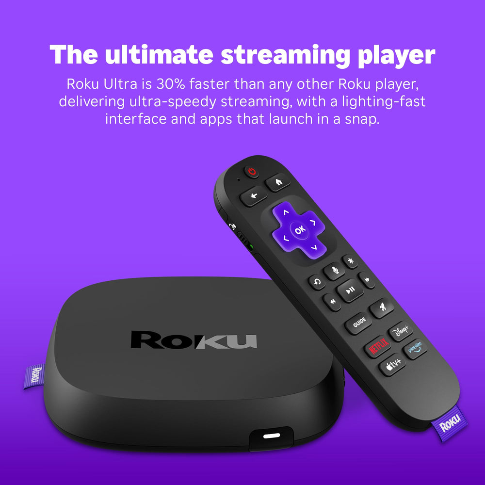 Roku Ultra 4K with HDR10+ and Dolby Vision for cinematic scenes