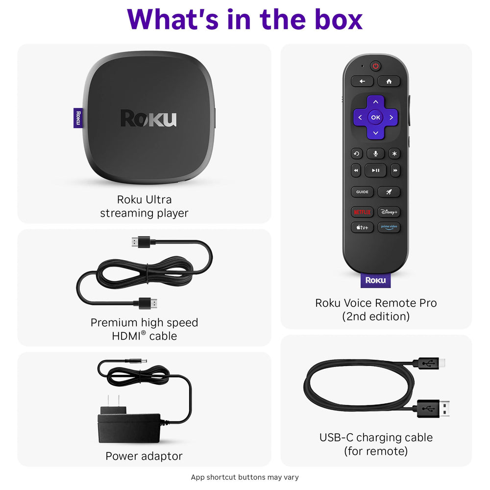 Roku Ultra backlit remote for visibility in dark rooms