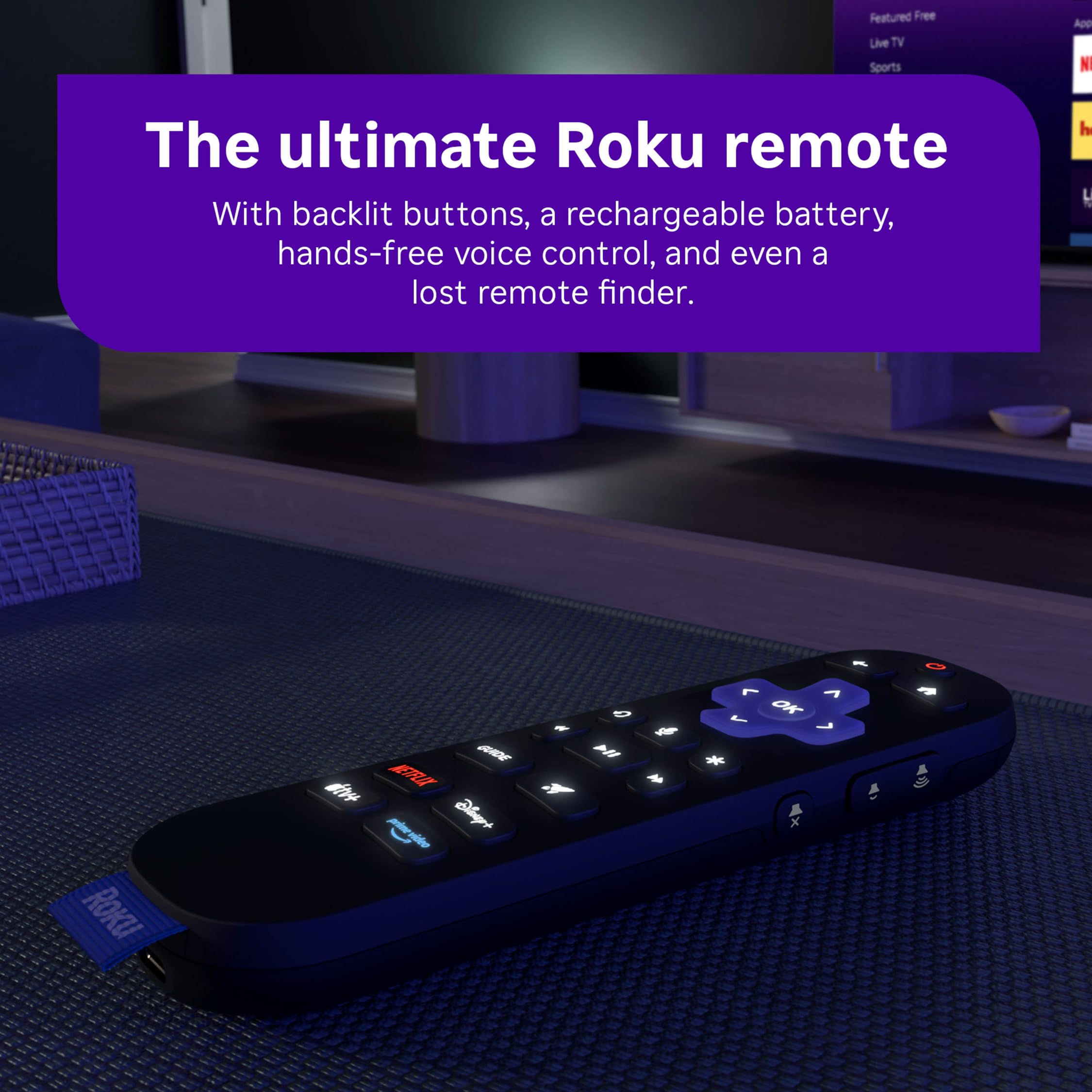 Roku Ultra connected via Wi‑Fi 6 or Ethernet for stable streaming