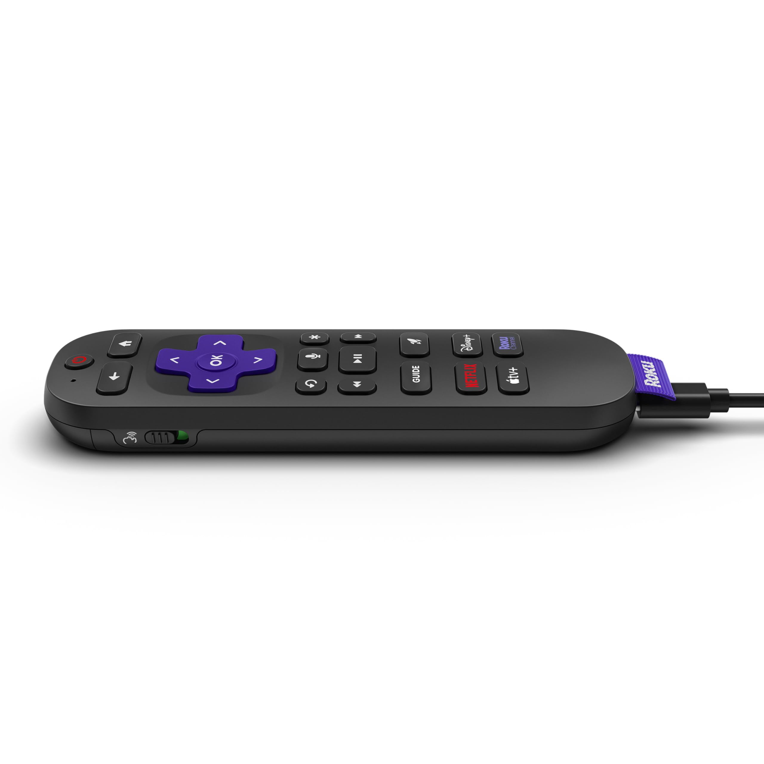Roku Voice Remote Pro 2nd Edition voice search demonstrates hands-free control.