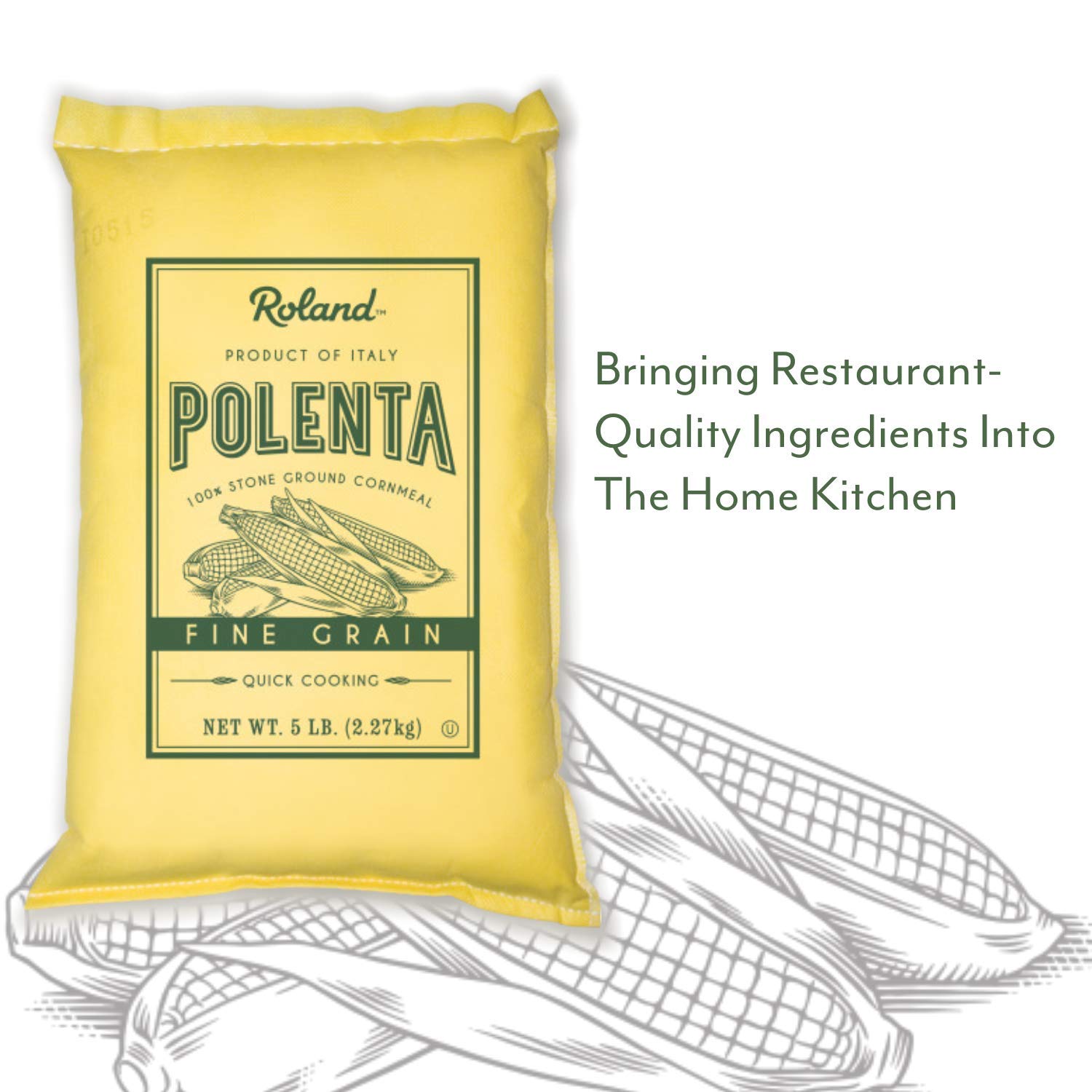 Roland Foods polenta cooking steam shot in a pot.