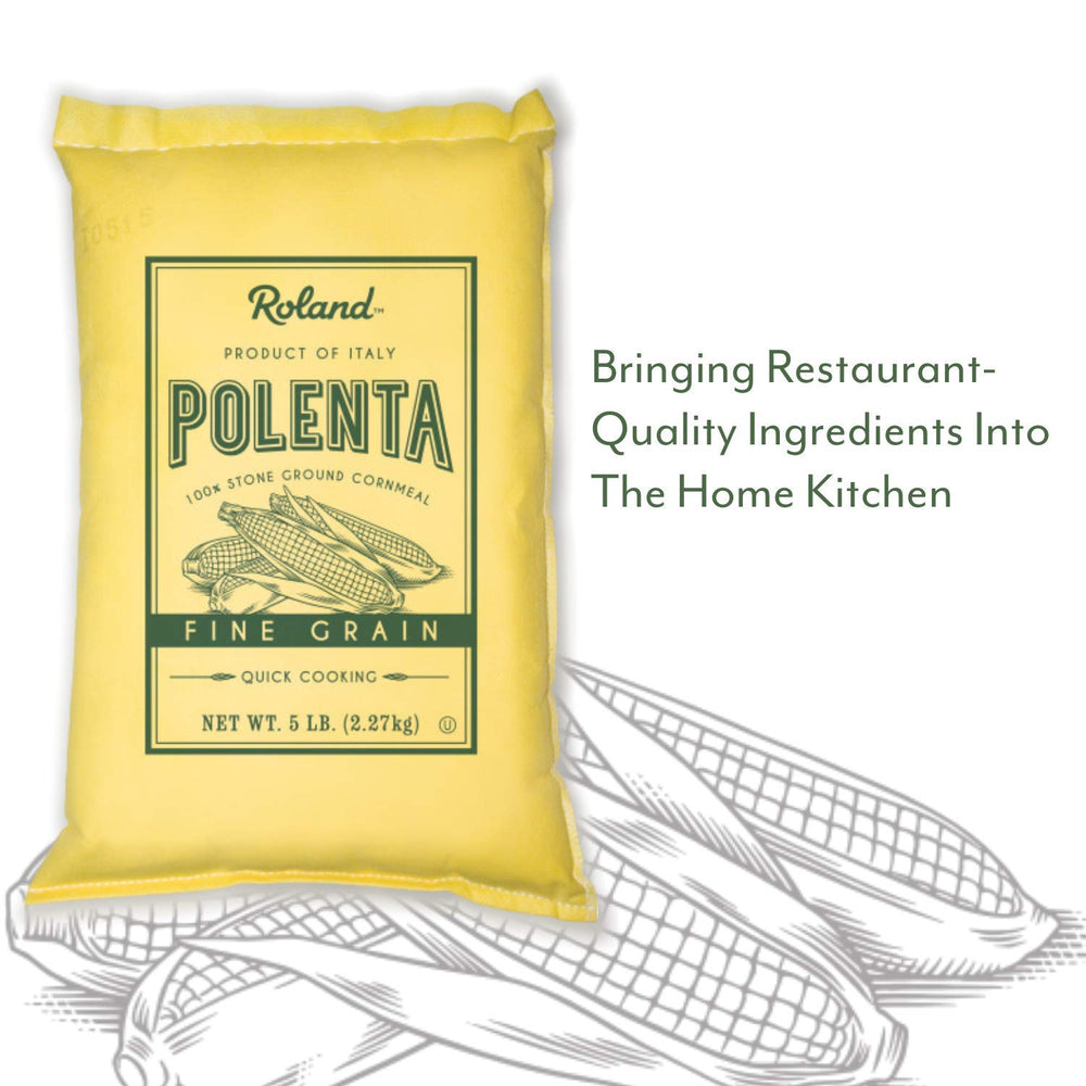 Roland Foods polenta cooking steam shot in a pot.