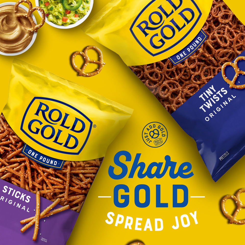 Rold Gold 1 oz sticks ready for a quick bite at work or school
