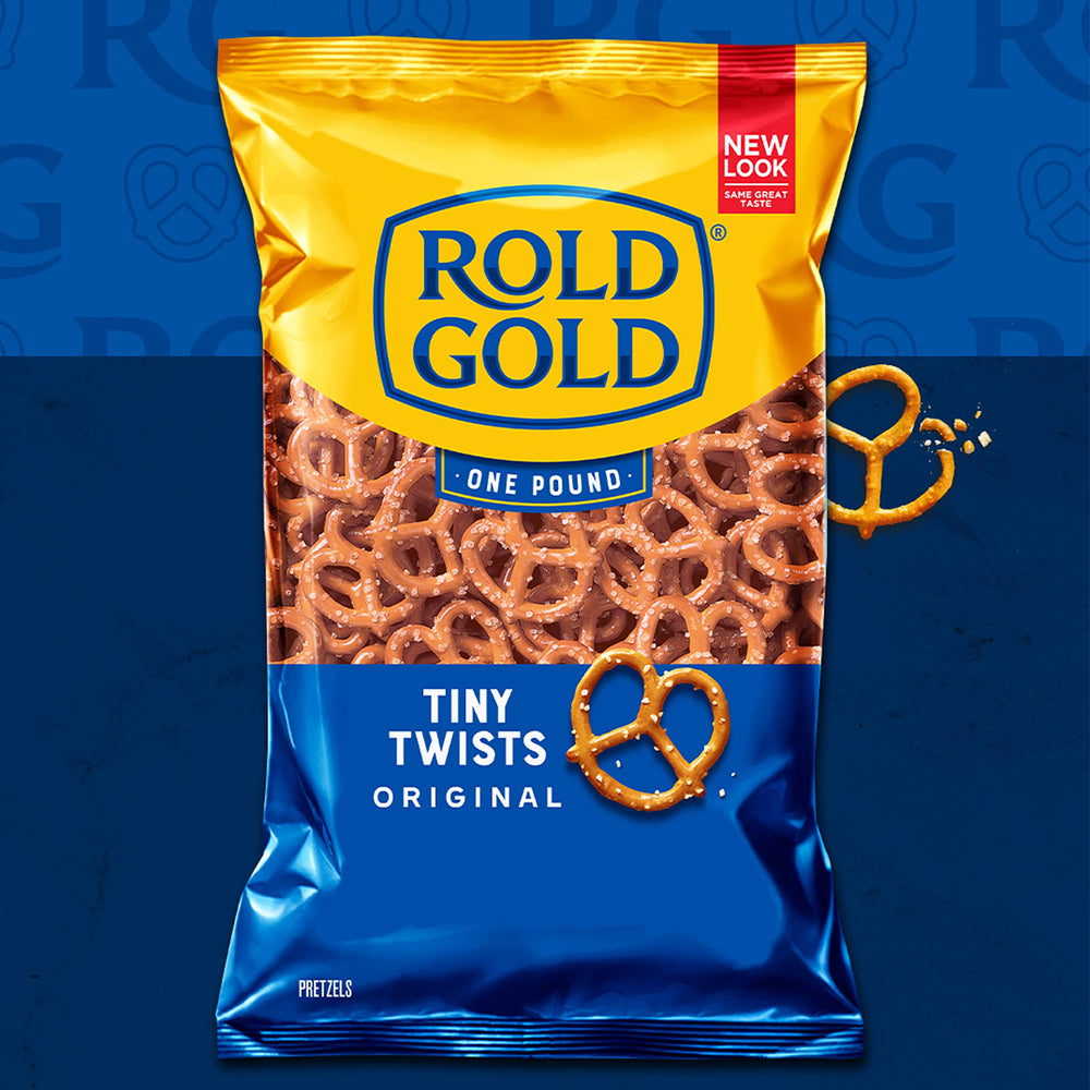 Single-serve Rold Gold Tiny Twists snack for travel.