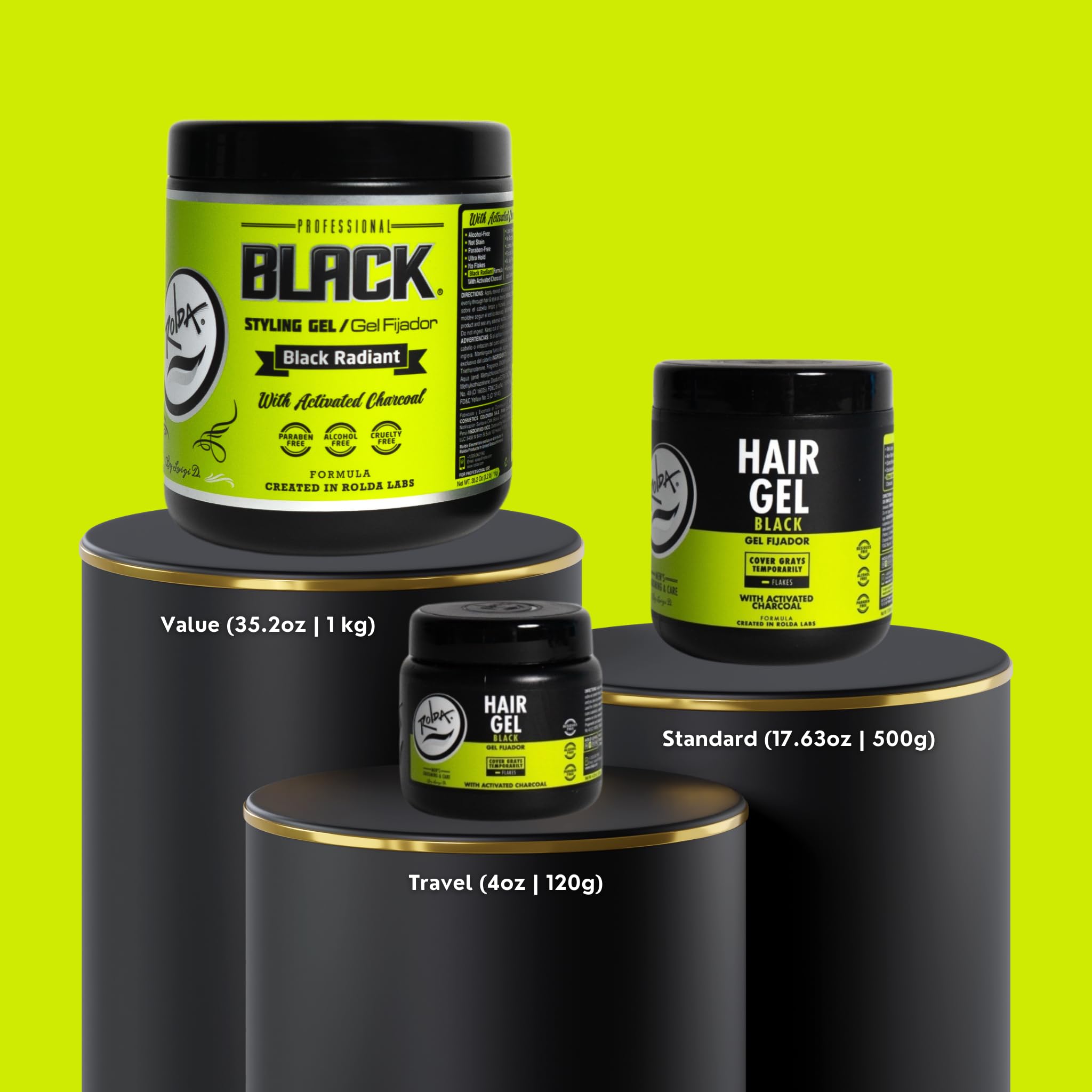 Rolda activated charcoal adds depth to black hair