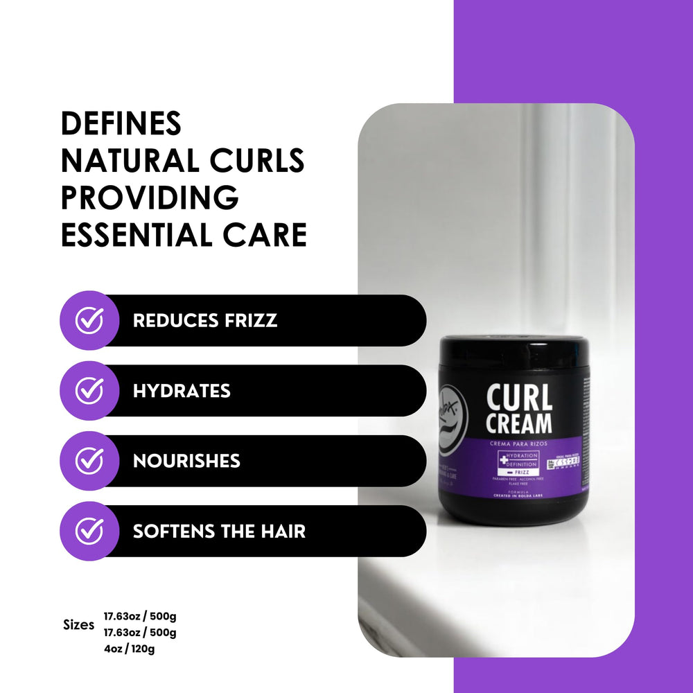 Rolda Curl Cream anti-frizz finish delivers a clean, non-greasy look.