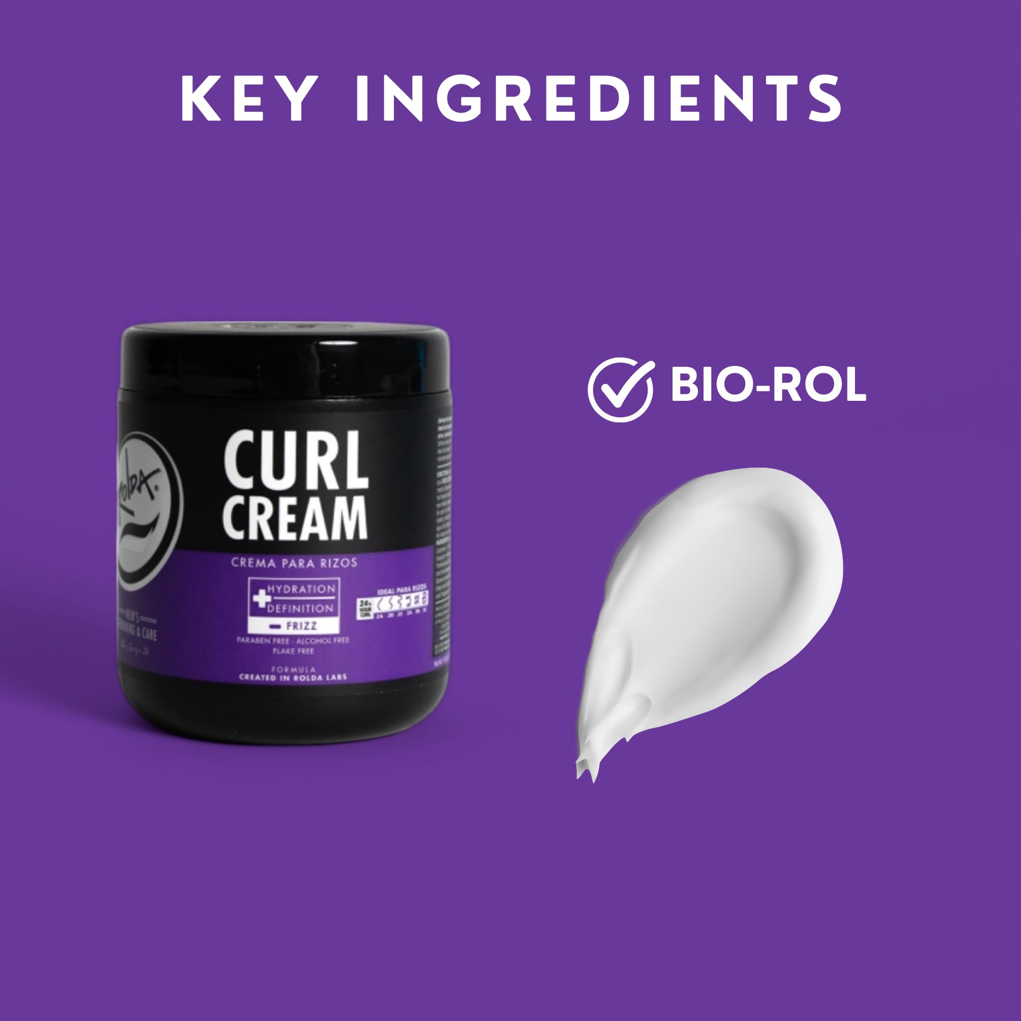 Rolda Curl Cream defined curls showcase natural texture and shine.