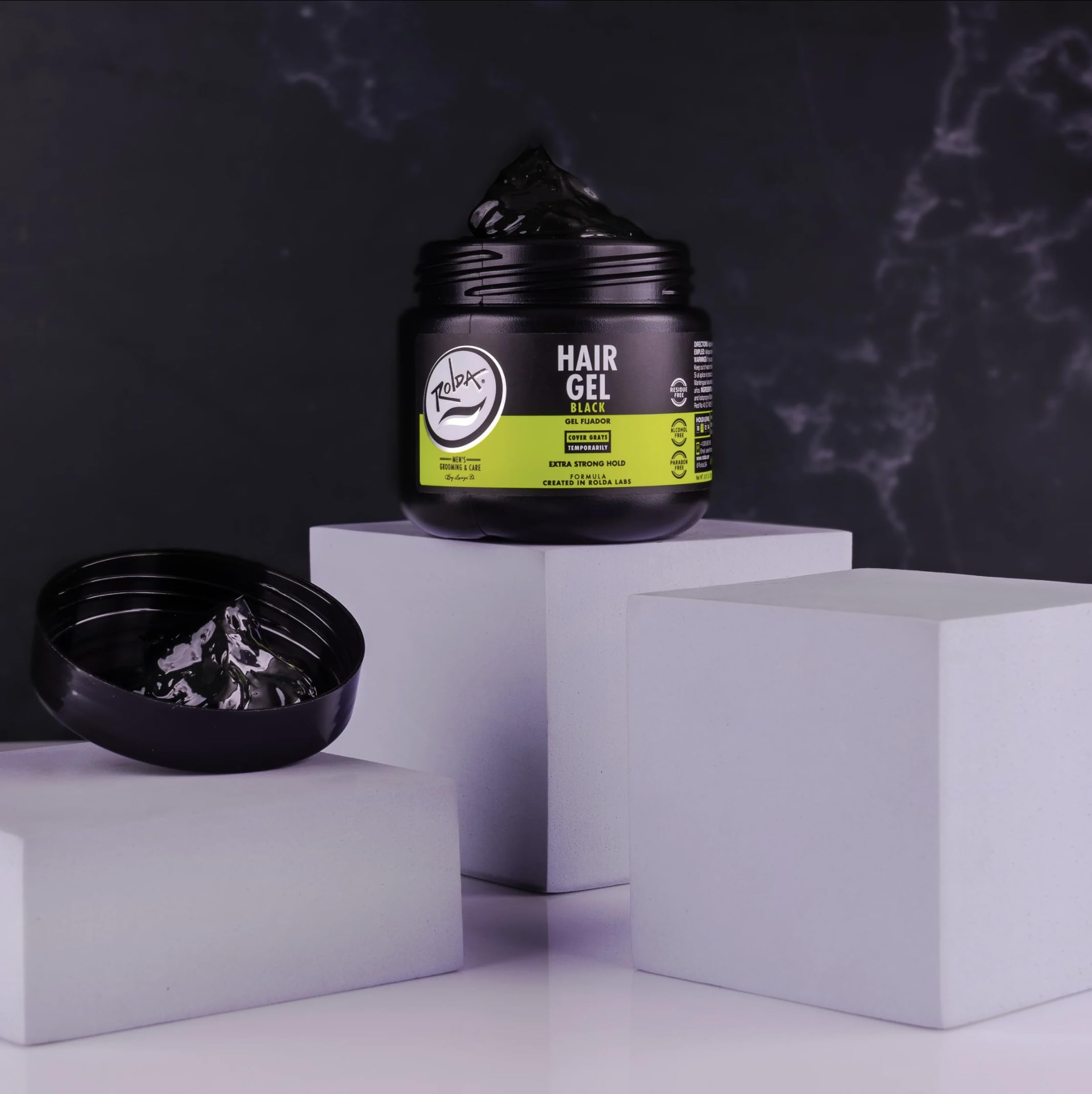 Rolda gel provides wet look shine for bold styles