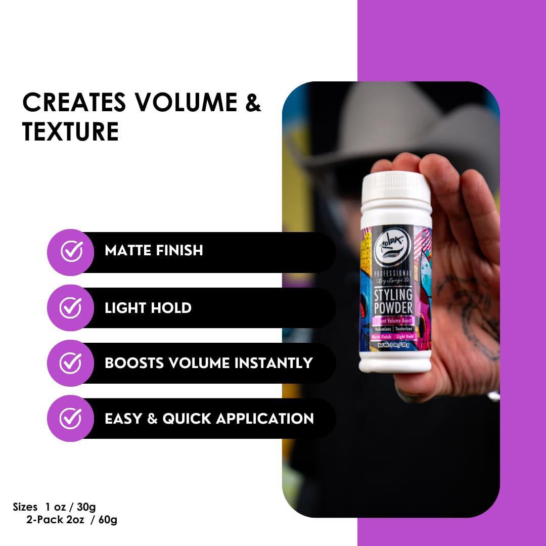Rolda powder is ideal for short and medium straight or wavy hair.