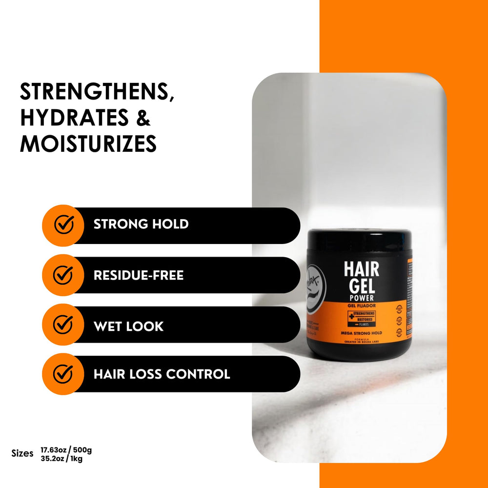 Rolda Power Styling Gel keravis support for follicle strength.