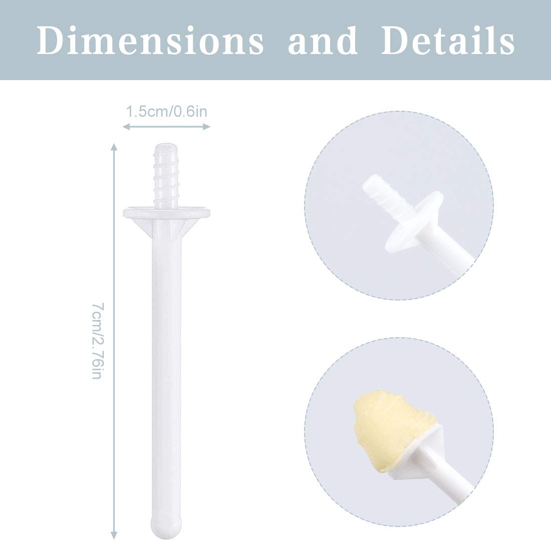 Rolybag nose wax stick applicator with smooth surface for comfortable use.
