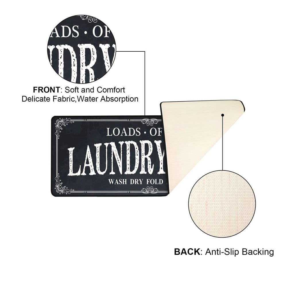 ROMAMIGO versatile laundry runner for kitchen, mudroom, bathroom and hallways.