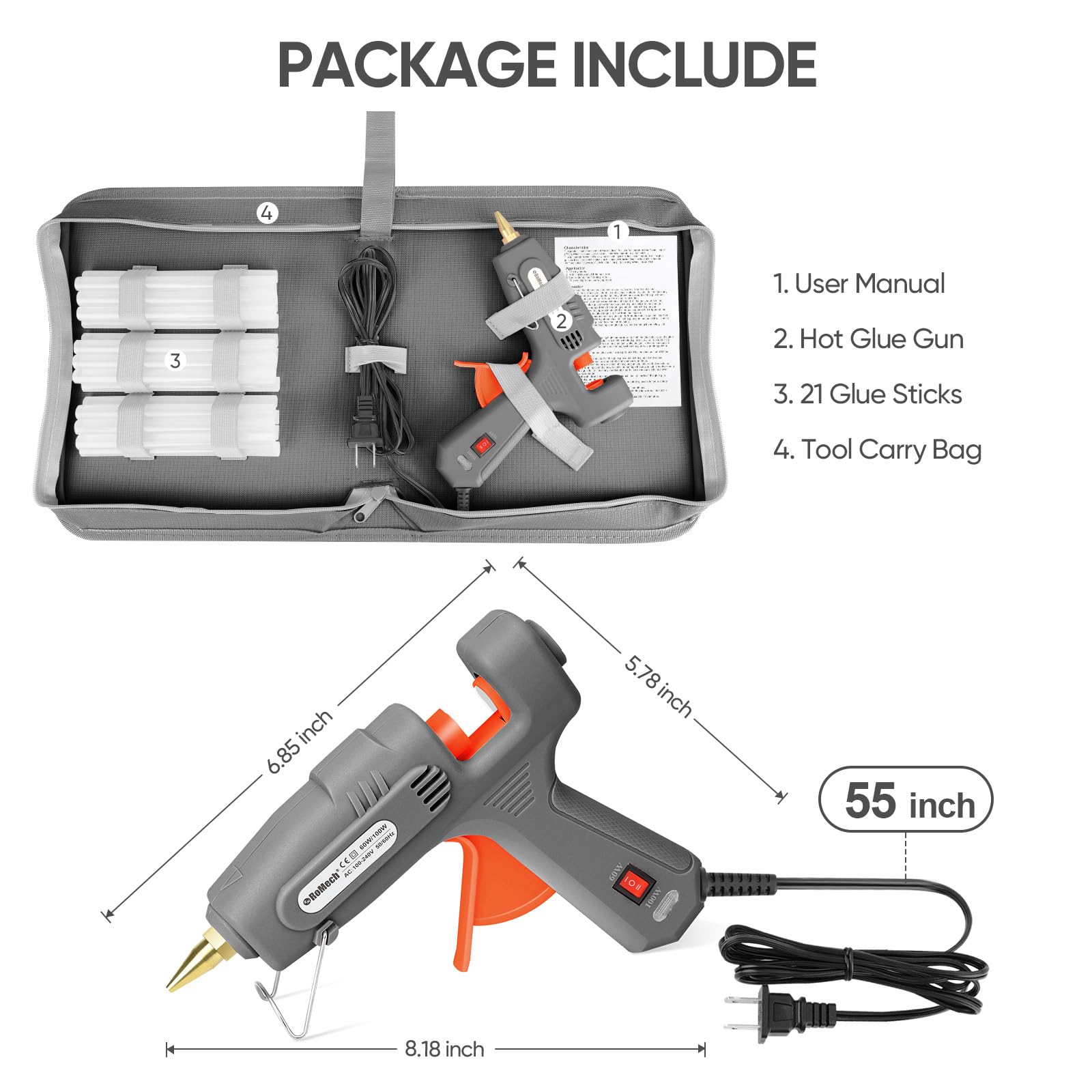 ROMECH carry case keeps dual-temp gun and sticks neatly organized.