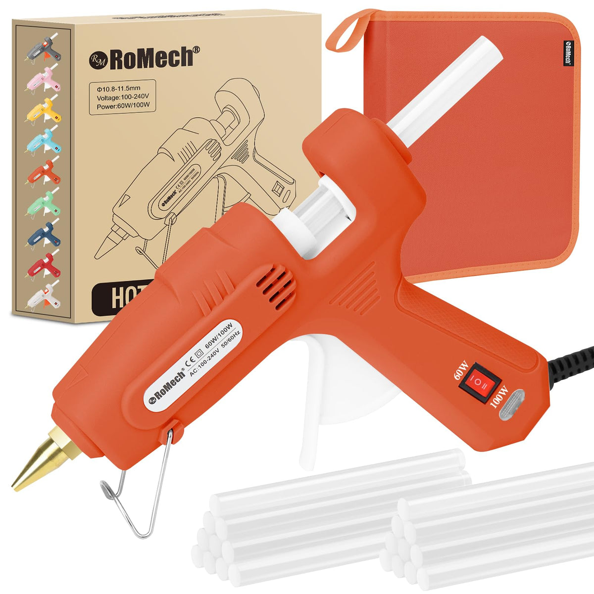 ROMECH full-size hot glue gun dual power for versatile crafts