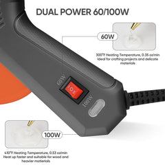 ROMECH industrial-grade hot glue gun designed for hobby, crafts, and light manufacturing.