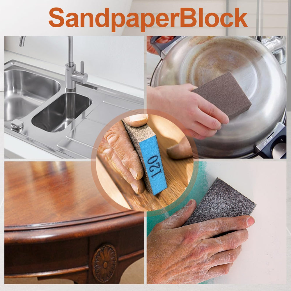 Romeda 8-pack sanding block 120 grit blue for primer prep and polishing