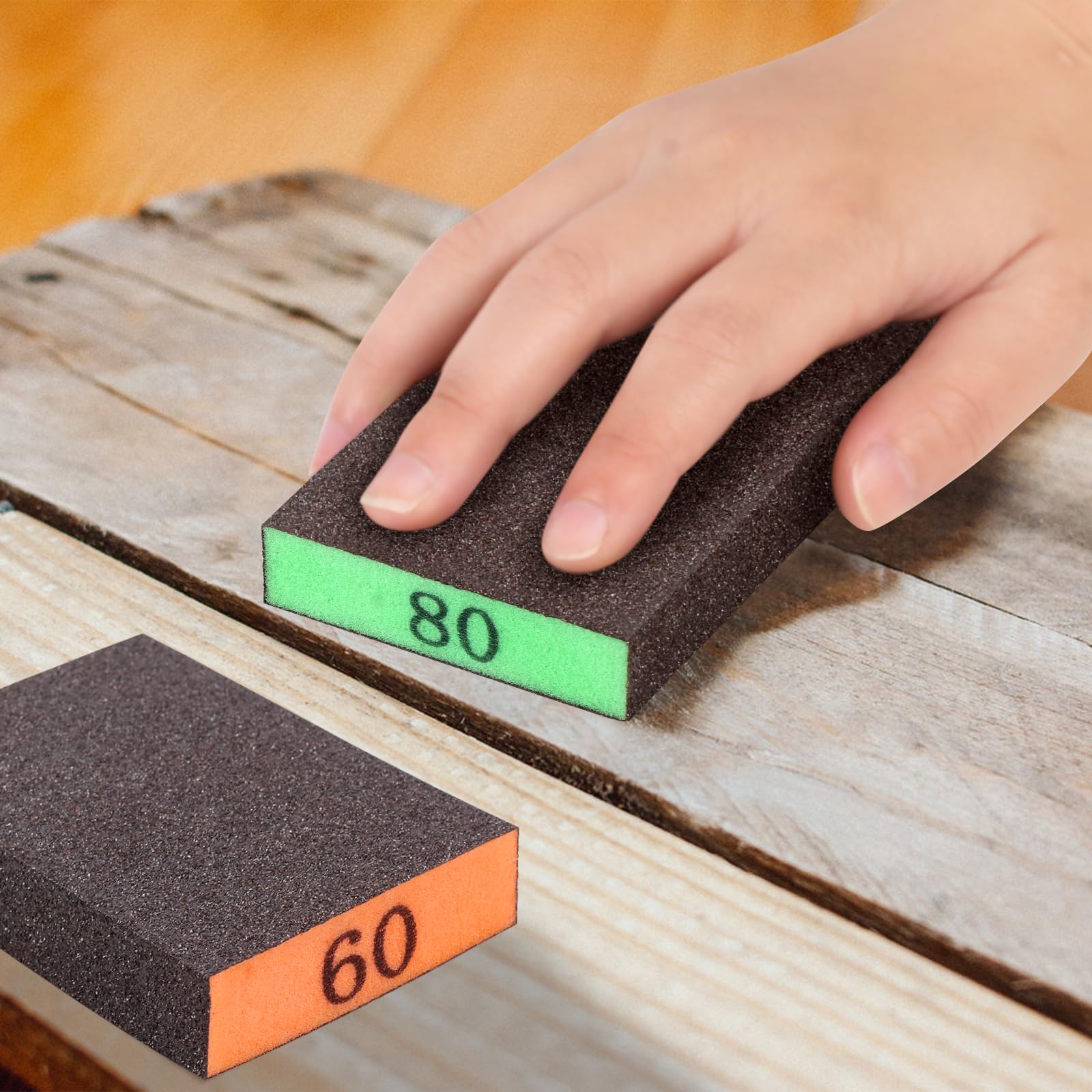 Romeda 8-pack sanding block 220 grit grey for drywall smoothing