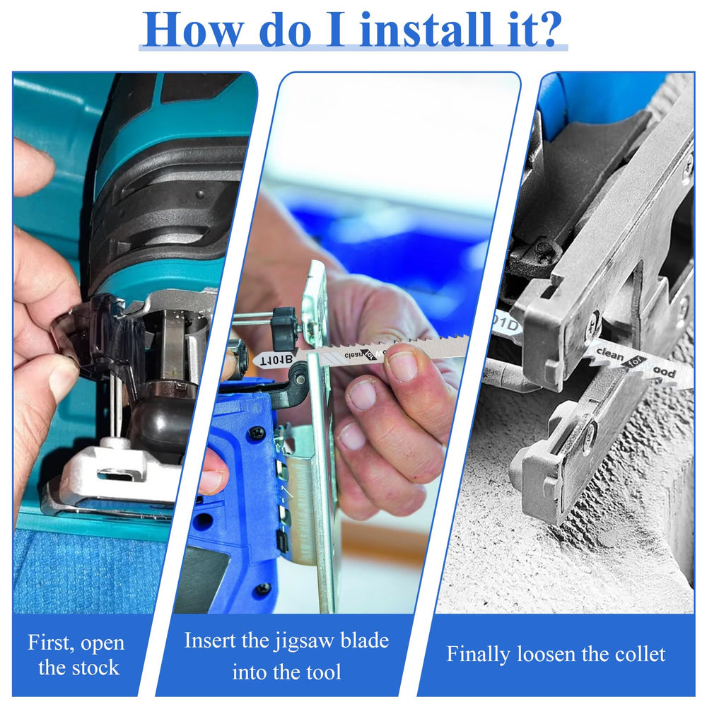 Romeda jigsaw blade T101D for wood—fast, smooth wood cuts.