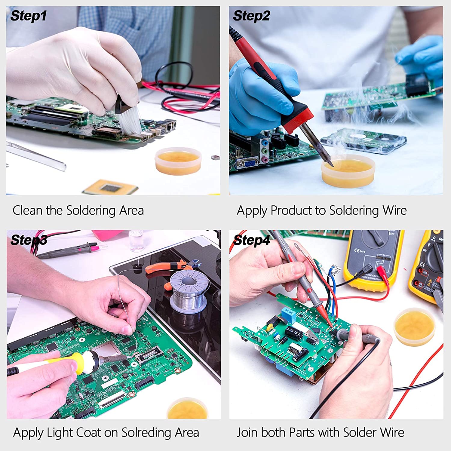 Romeda oxidation resistance flux paste helps protect the iron tip