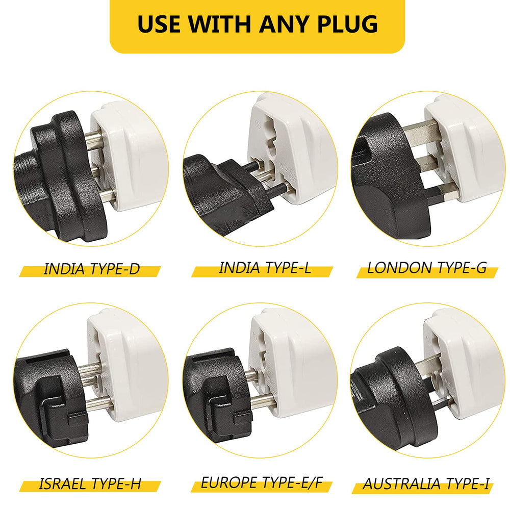 Romeda safety-first white adapter, copper conductor detail for reliable power