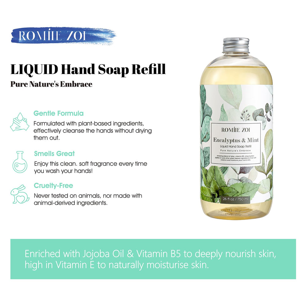 ROMIIE ZOI eucalyptus mint aroma close-up highlighting invigorating scent for hands