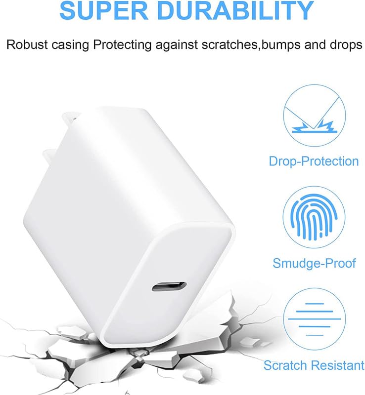 ROMITAZ 20W USB-C charger in use powering iPhone 17 efficiently