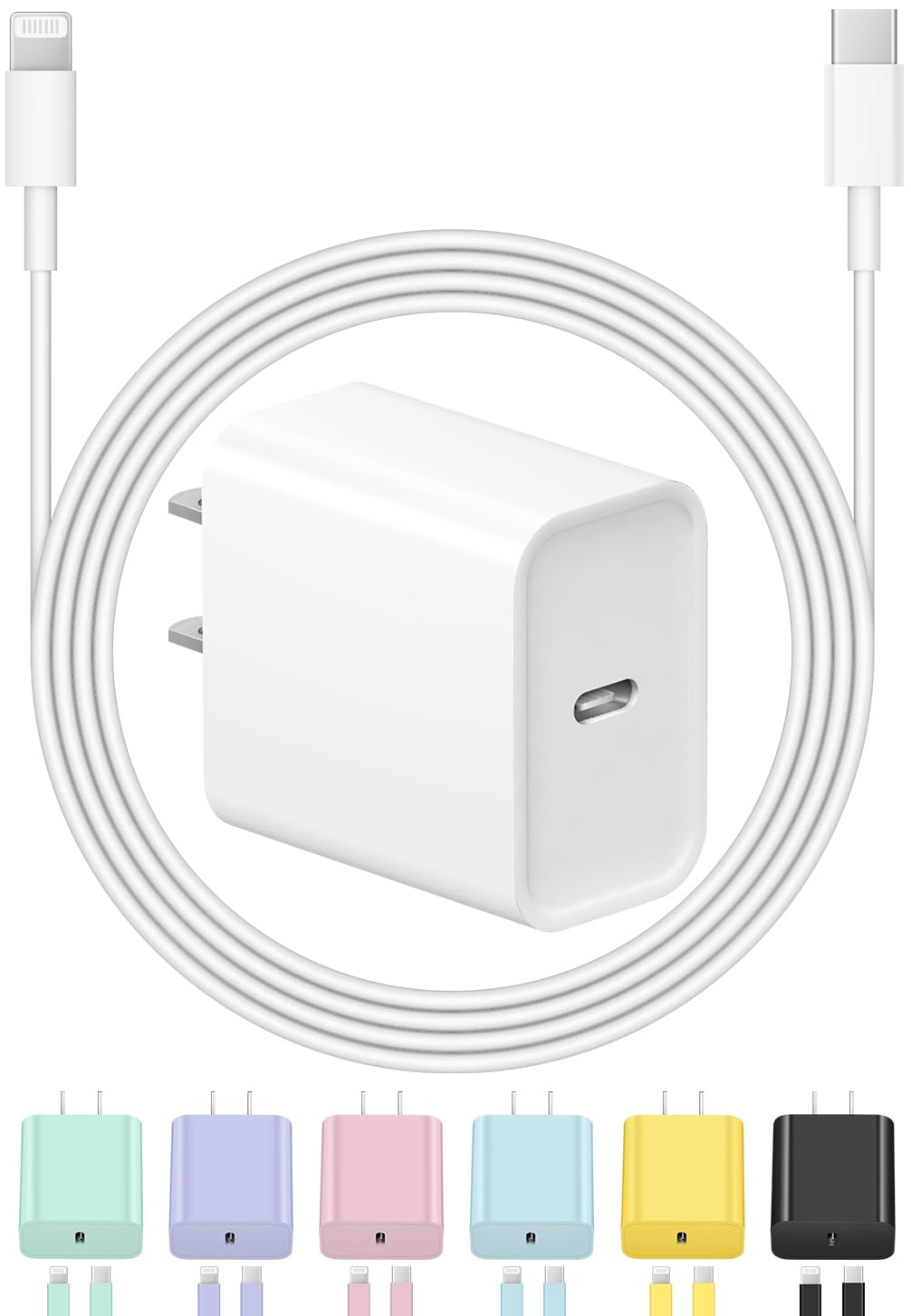 ROMITAZ 20W USB-C PD wall charger ready for iPhone and iPad use.