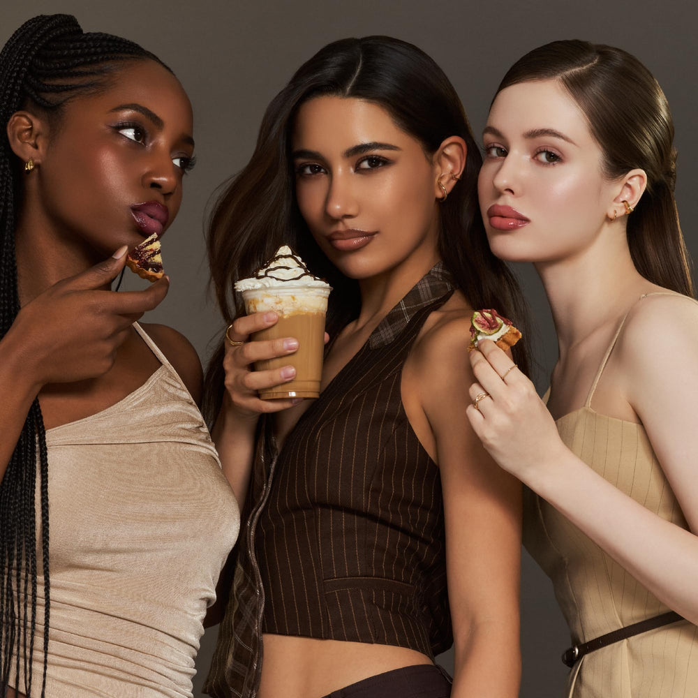 rom&nd Packaging image reveals sleek trio case for travel-friendly lip routine.