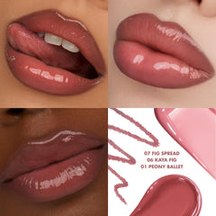 rom&nd Glasting Color Gloss Peony Ballet adds high-shine, non-sticky lips.