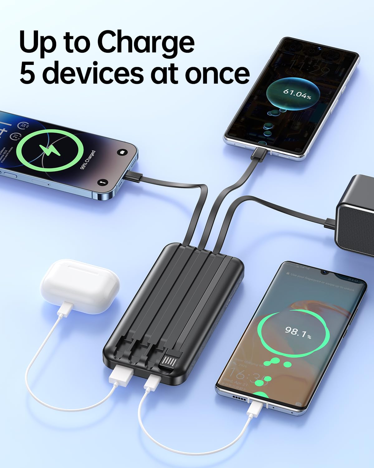 RONEGN LED display shows battery level at a glance for planning.