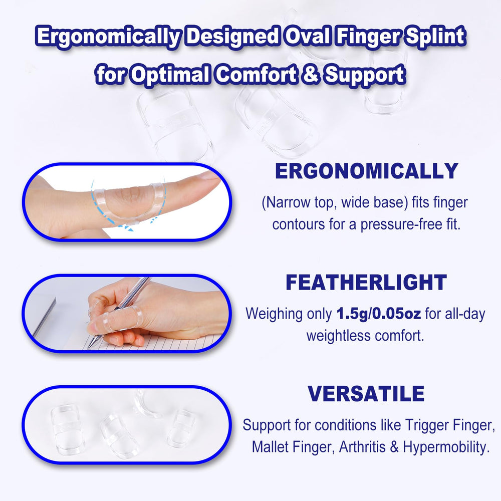 RonJea six sizes trigger finger splints offer a customizable fit for different joints.