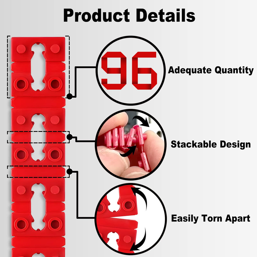 RonJea twist-apart spacers demonstrate easy adjustment without tools.