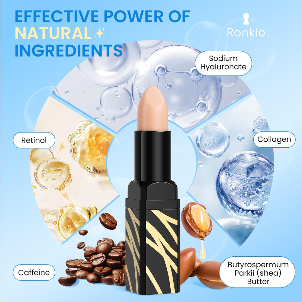 RONKIE Caffeine Eye-Stick ingredient blend with caffeine and hyaluronic acid.