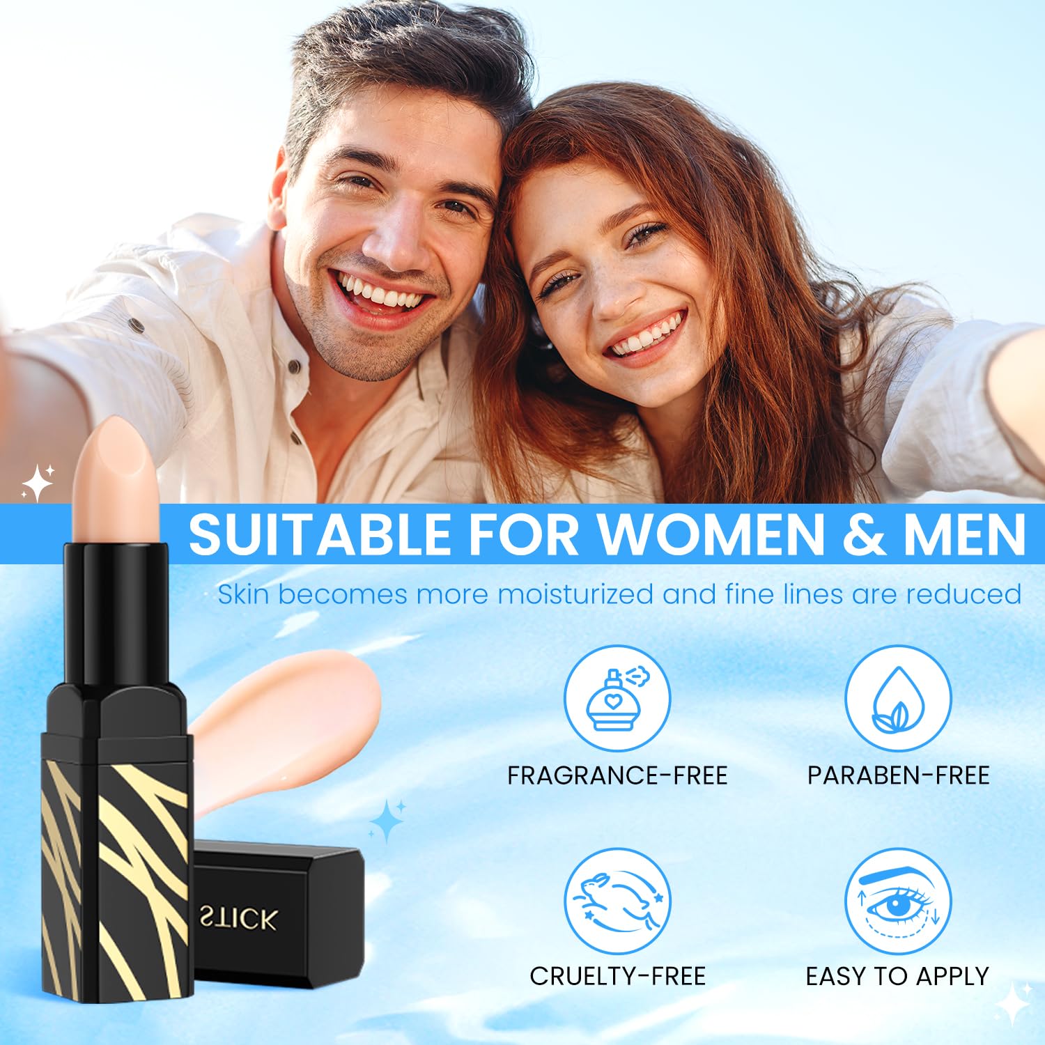 RONKIE Caffeine Eye-Stick compact design fits on-the-go routines.