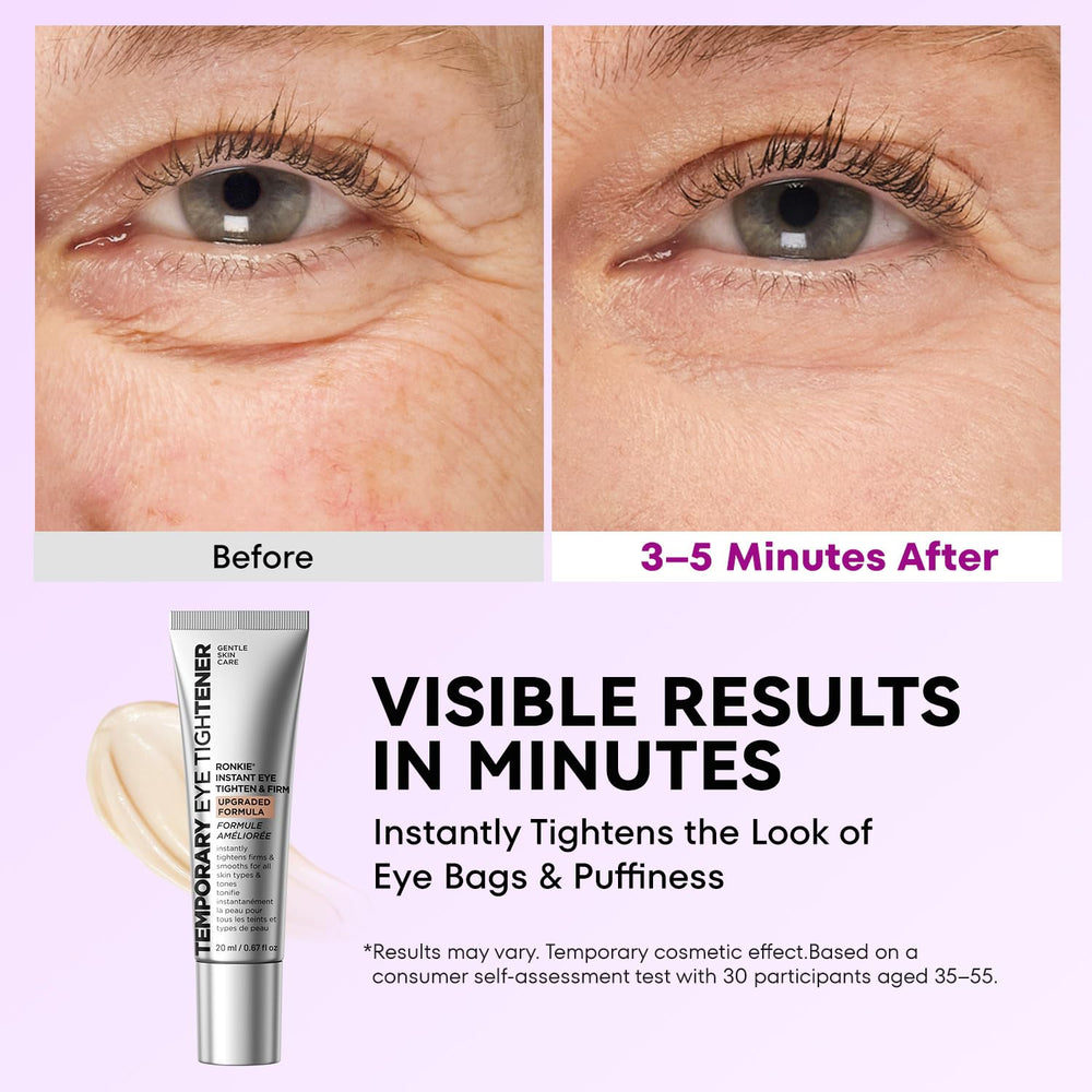 Close-up of the lightweight formula for smooth, non-pilling under-eye application by RONKIE.