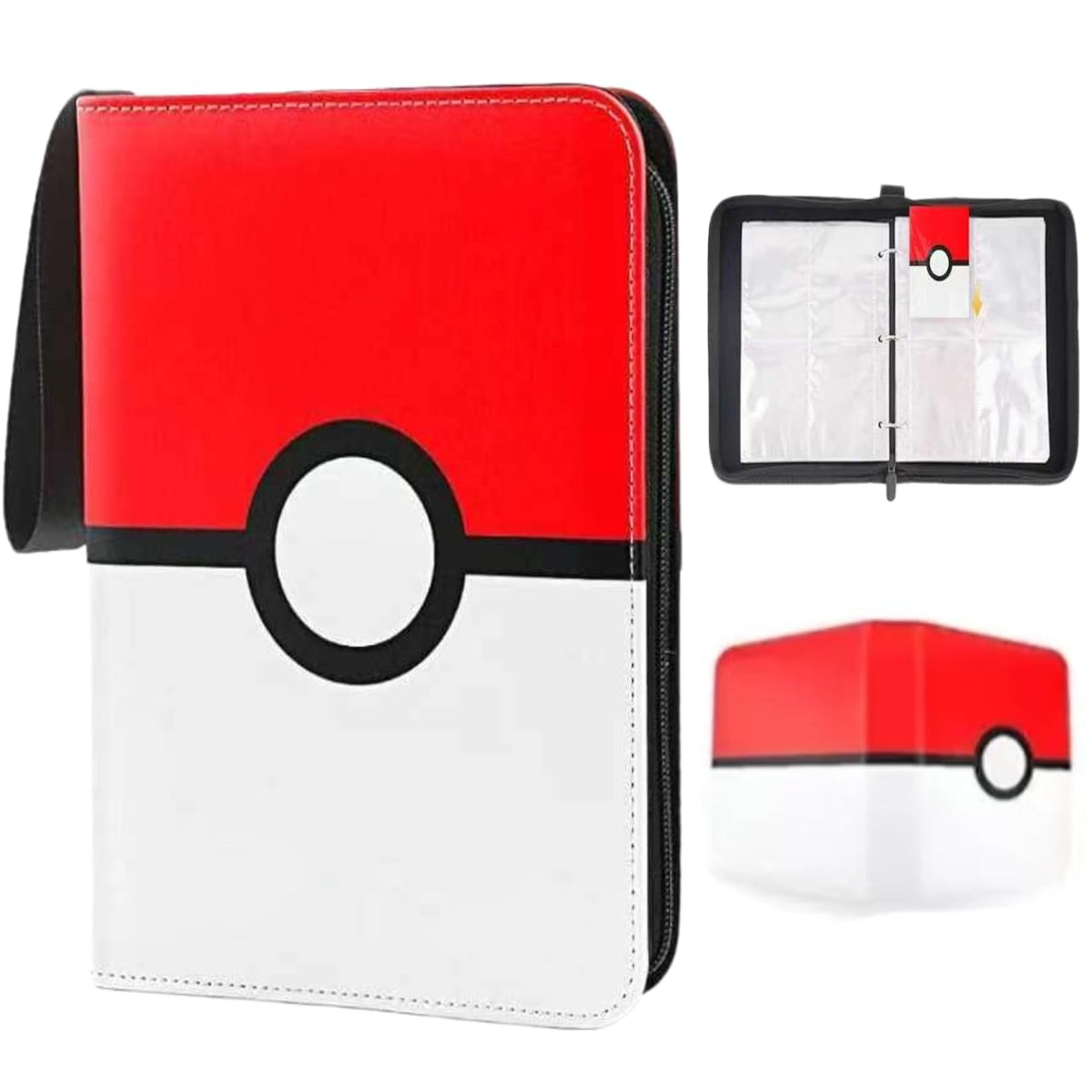 RONSOOBA 4-pocket binder front view, durable PU leather exterior protects cards