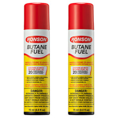 Ronson 75ml pack-2 refills for reliable ignition and clean burn.
