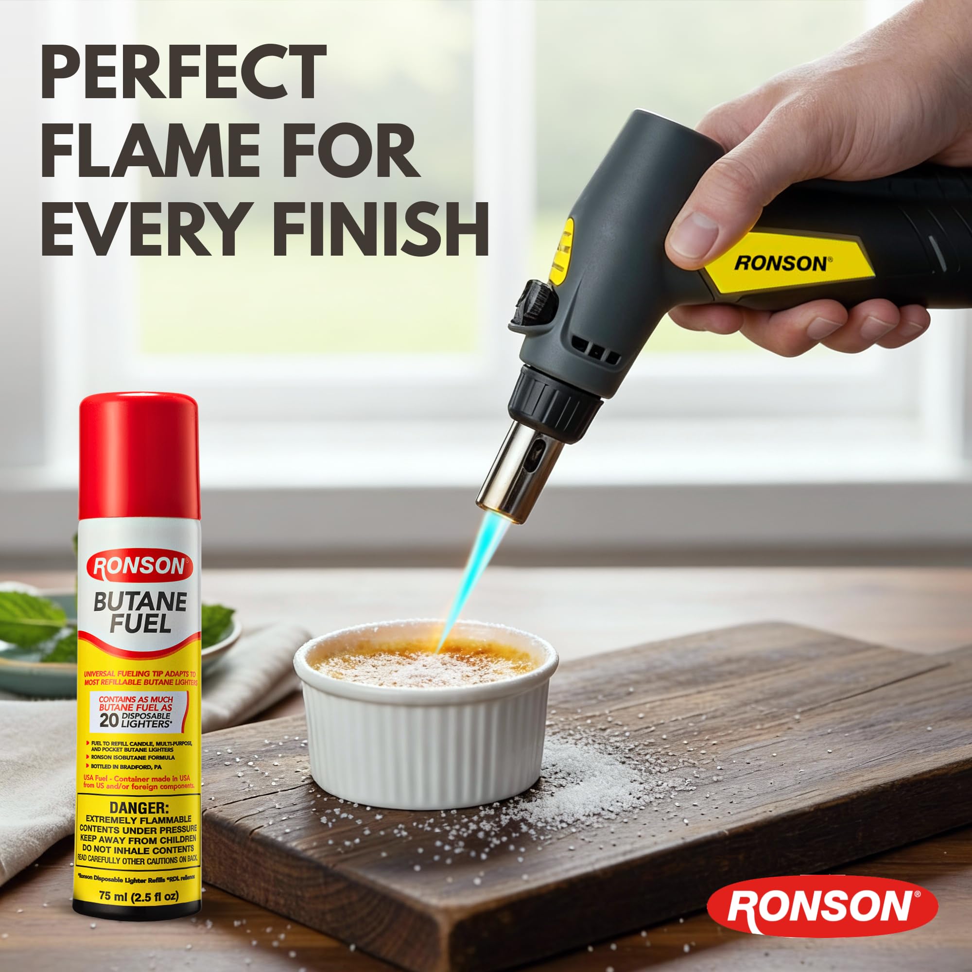 Ronson 75ml refill keeps lighters ready for everyday tasks.