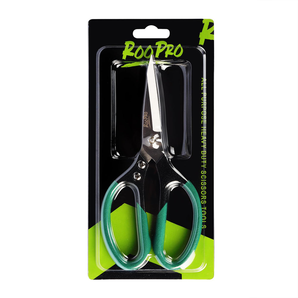 RooPro Heavy Duty Scissors side view highlights rugged construction for workshop use.