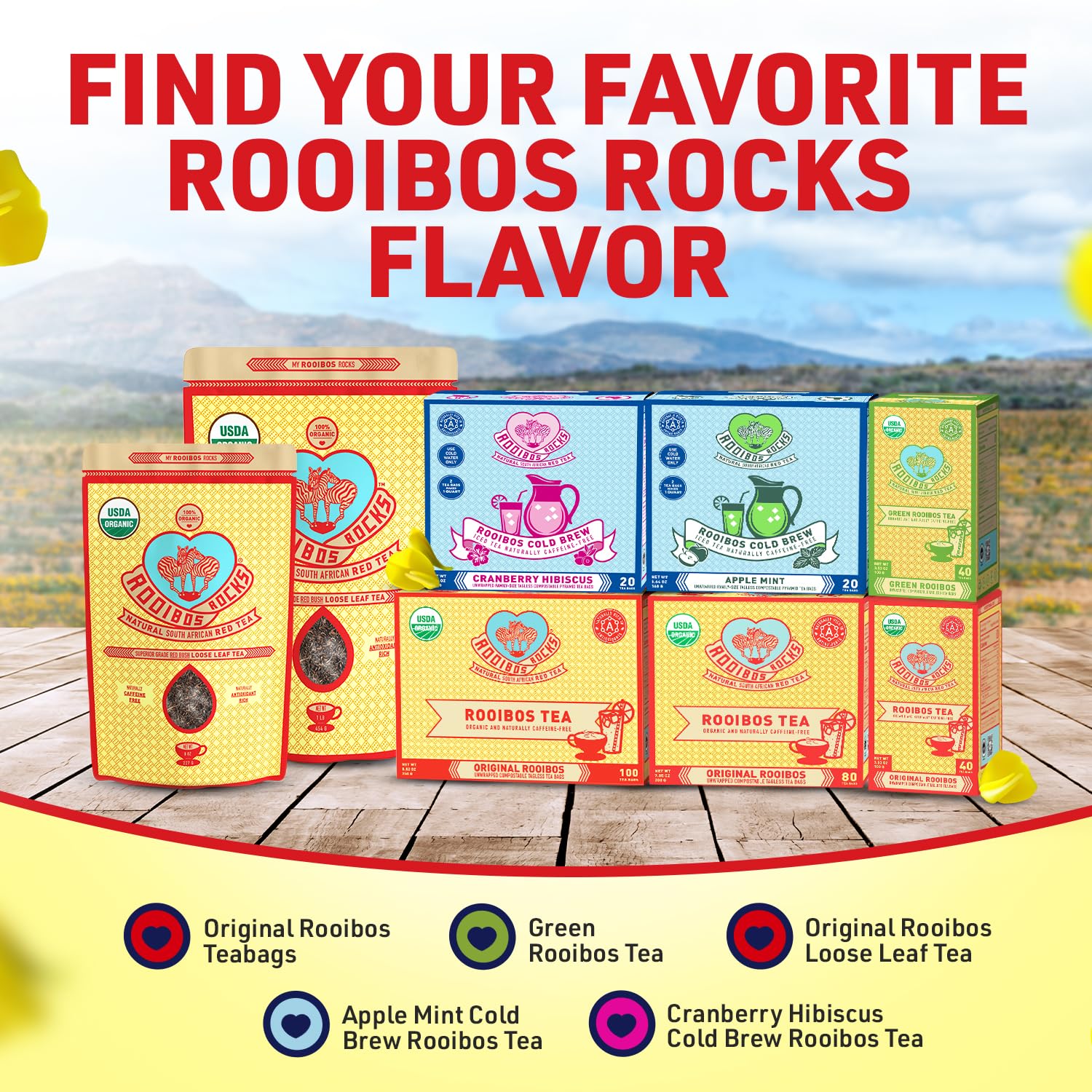 ROOIBOS ROCKS farm sustainability tag reflecting ethical cultivation.