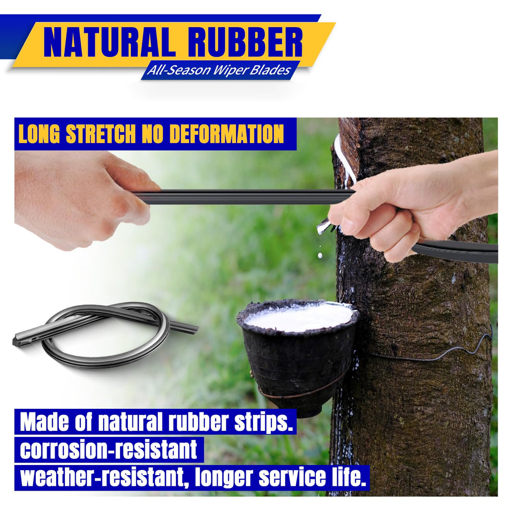 Rooppa wiper blade close-up reveals durable rubber and robust frame