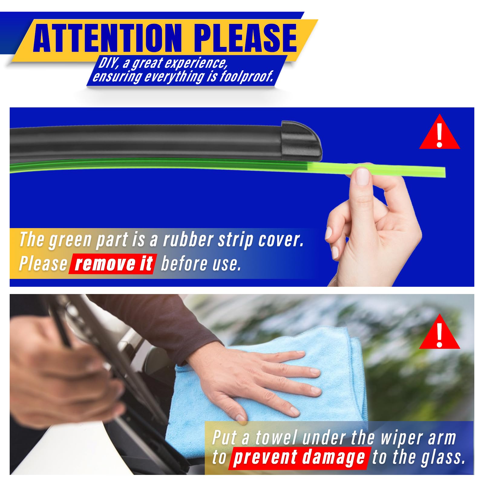 Rooppa three-blade set shown for full front and rear coverage